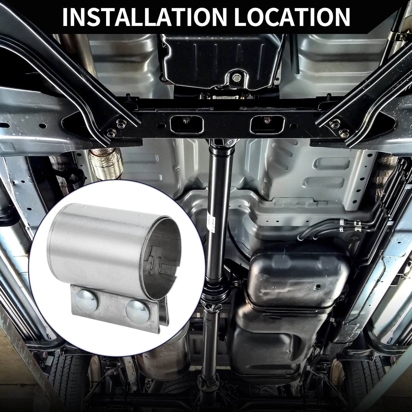 Exhaust Pipe Clamp for Car (2.36" 87mm)