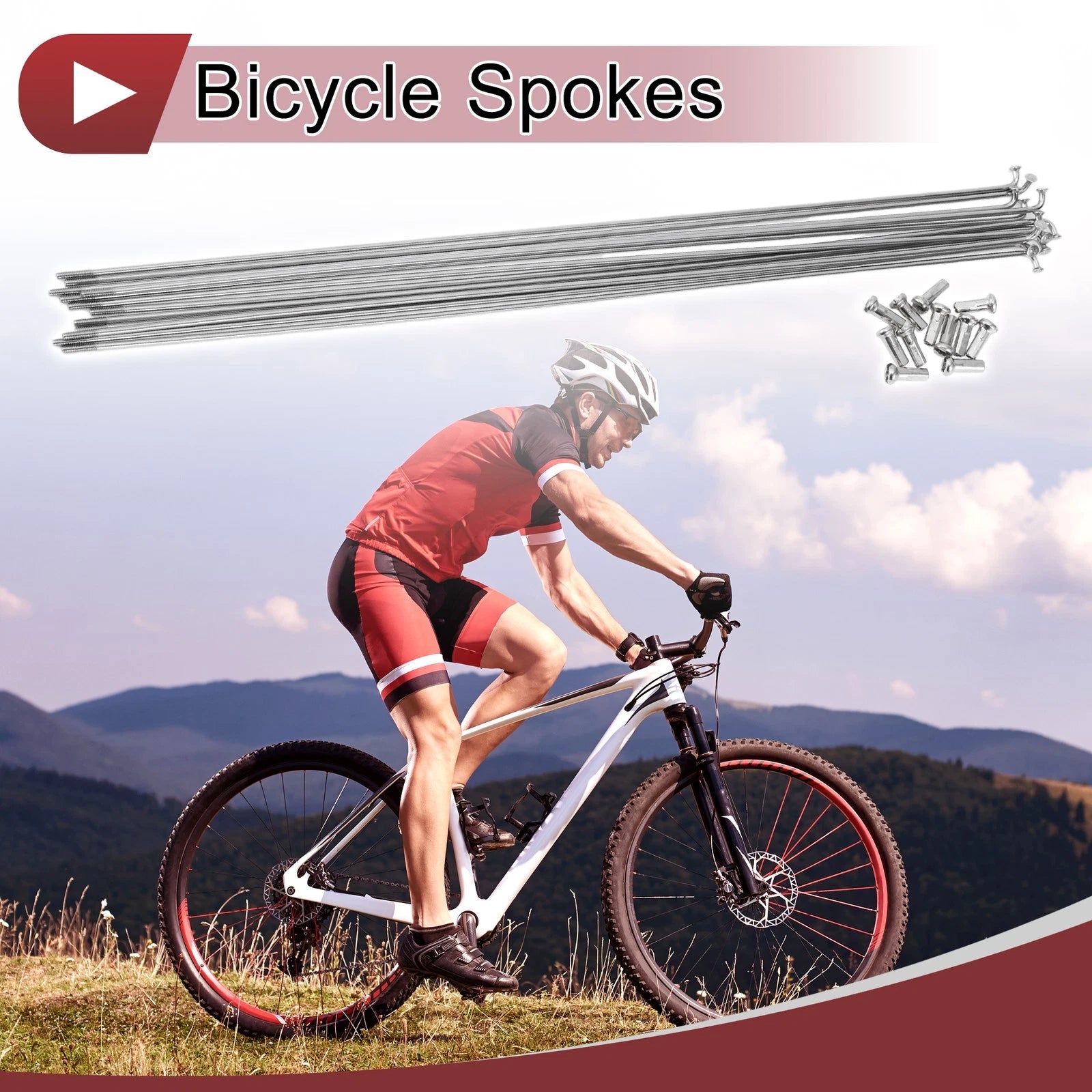 Bicycle Spokes Replacement 304 Stainless Steel for 285mm Wheel (All) (14G)