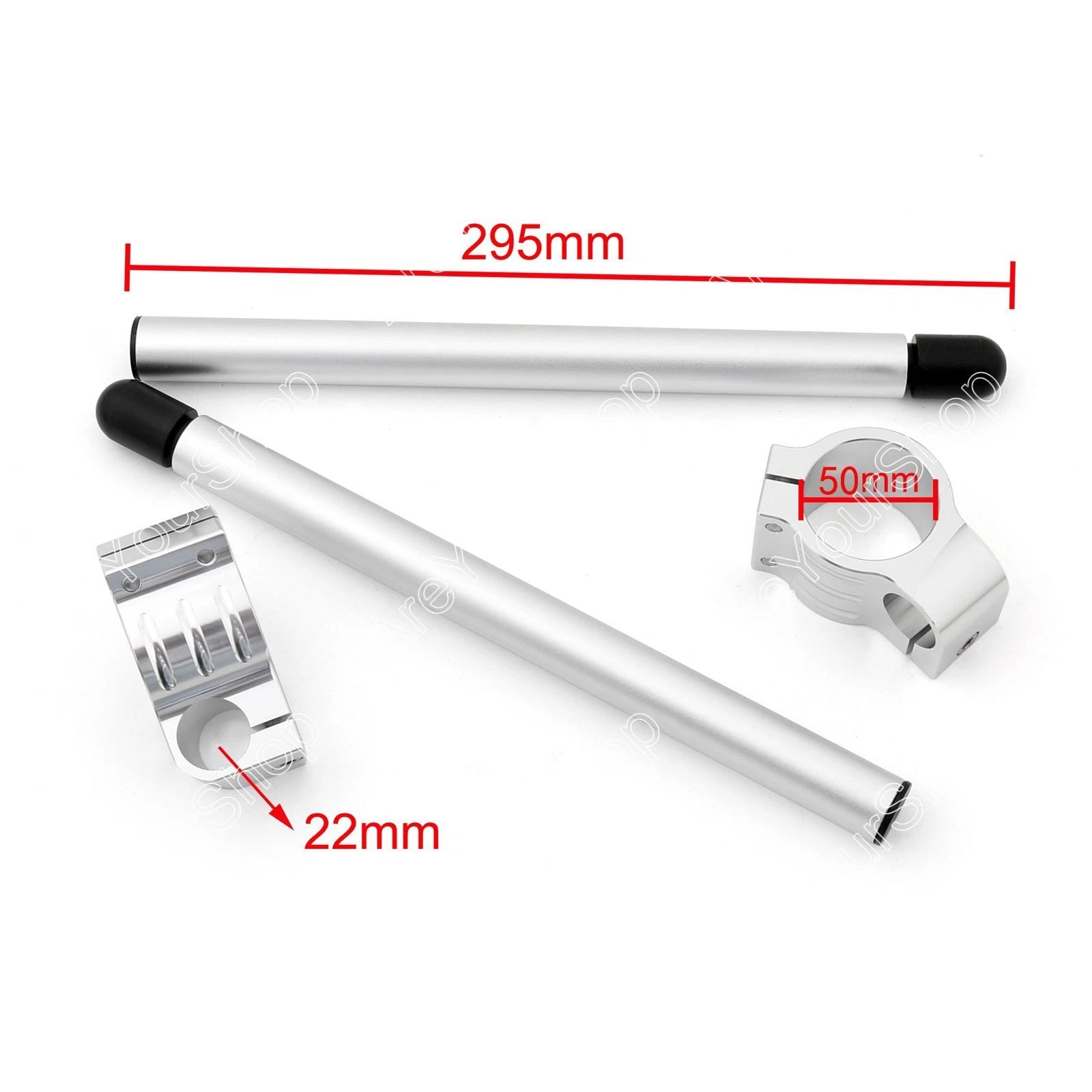 Clip-On Handlebars for ZX10R, CBR1000RR, GSXR, R1, R6 (Universal, 50mm)