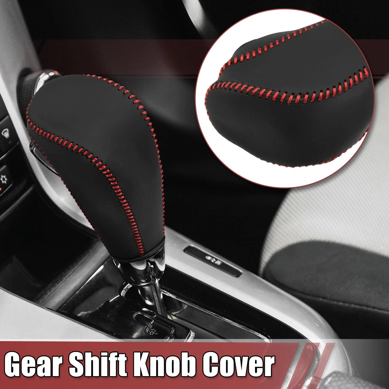 Gear Shift Knob Cover with Red Thread for Chevrolet Cruze (2011–2015)