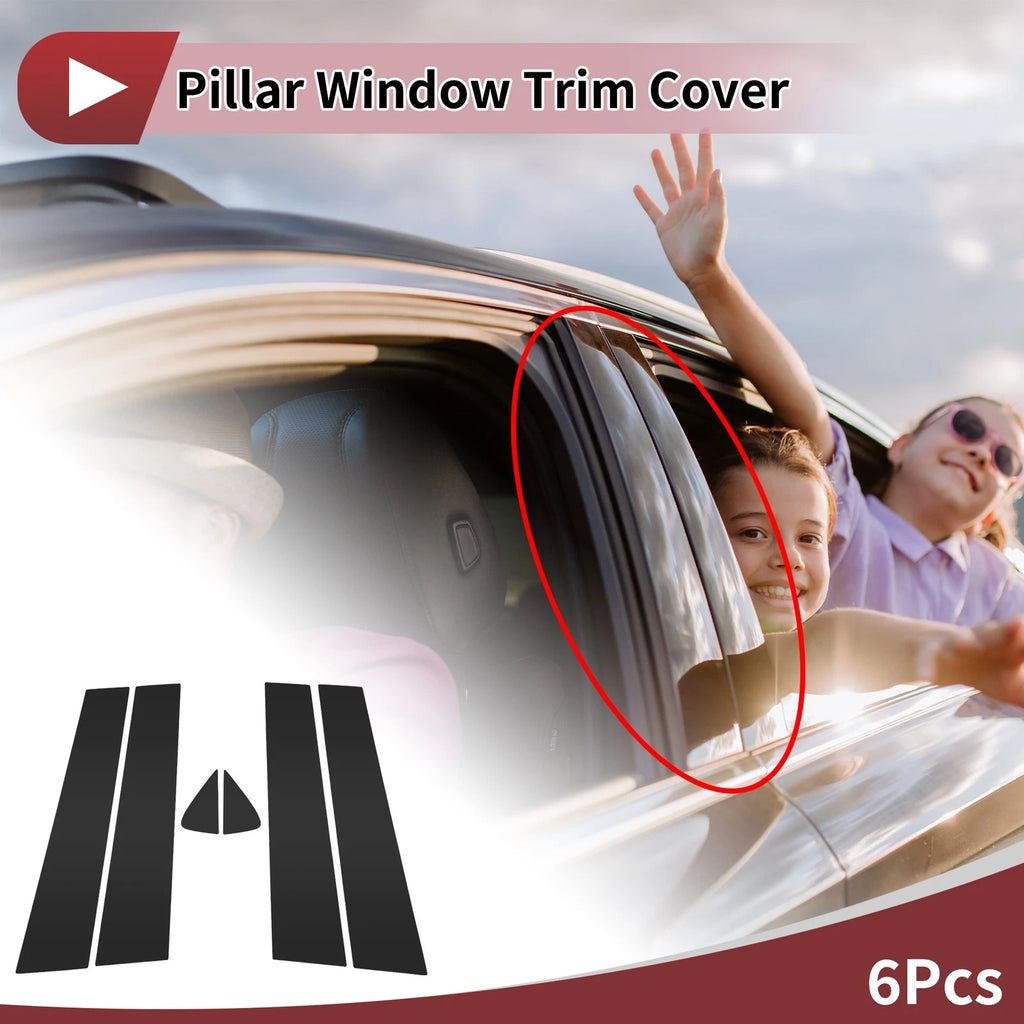 Door Pillar Window Trim 6 Pc Replacement for Dodge Durango (2011–2020)