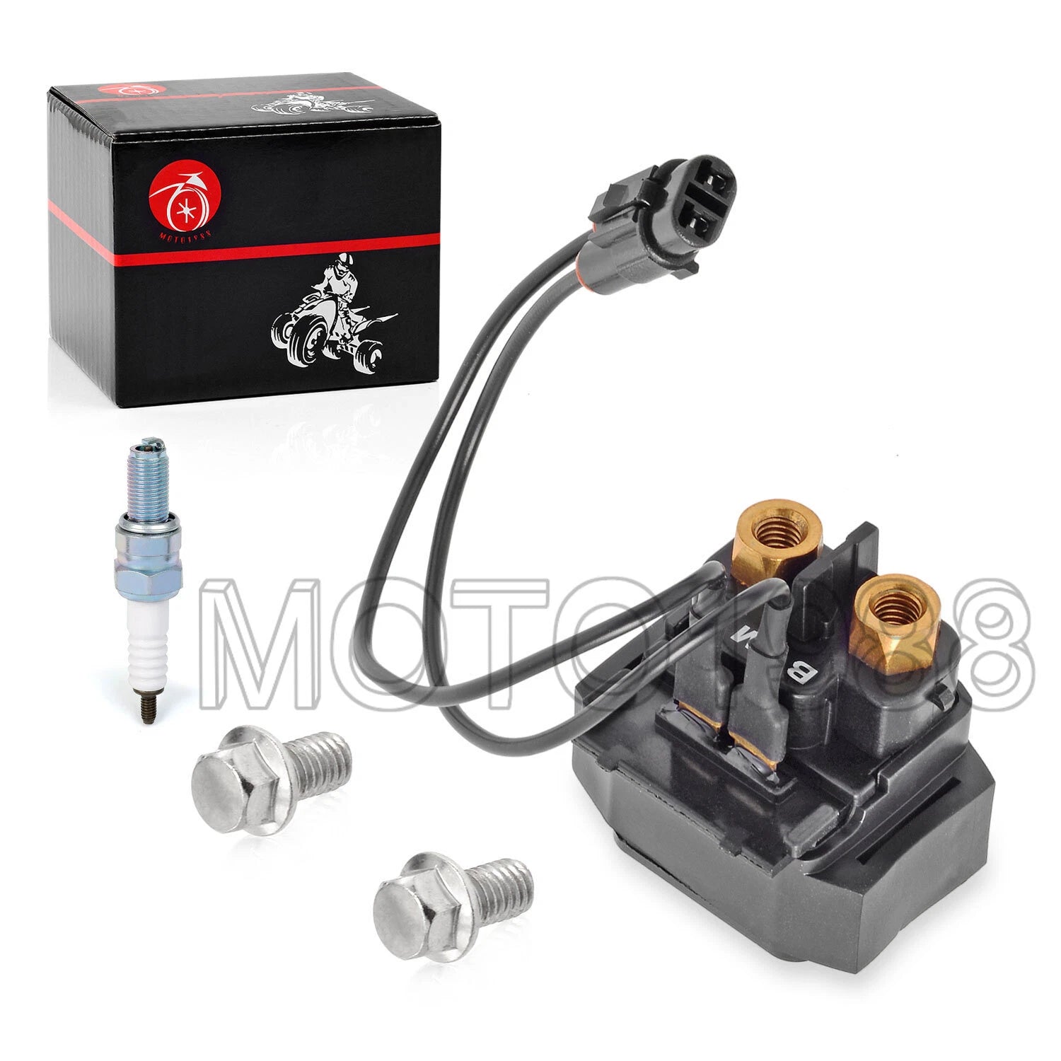 Starter Relay Solenoid & Spark Plug for Yamaha Grizzly 600 YFM600 (1999–2001)