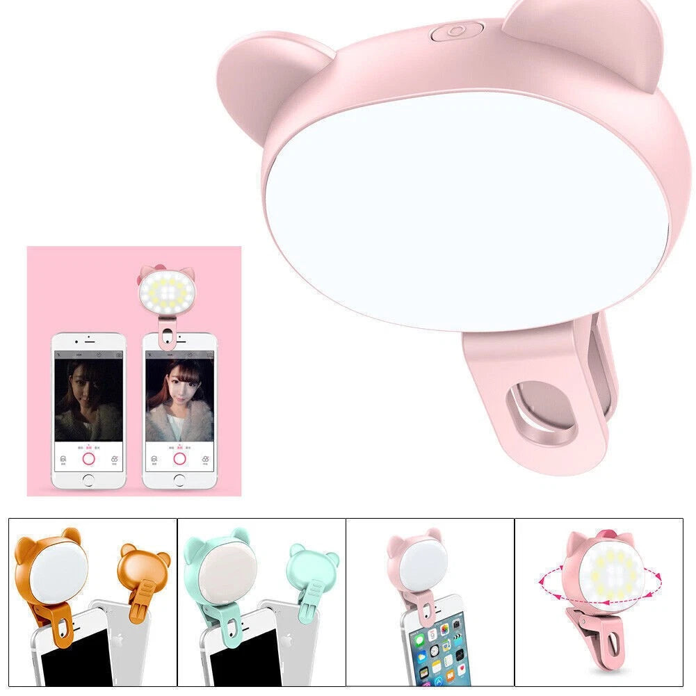 Lovely Portable 16 LED Selfie Flash Fill-in Light Samsung for Smartphone