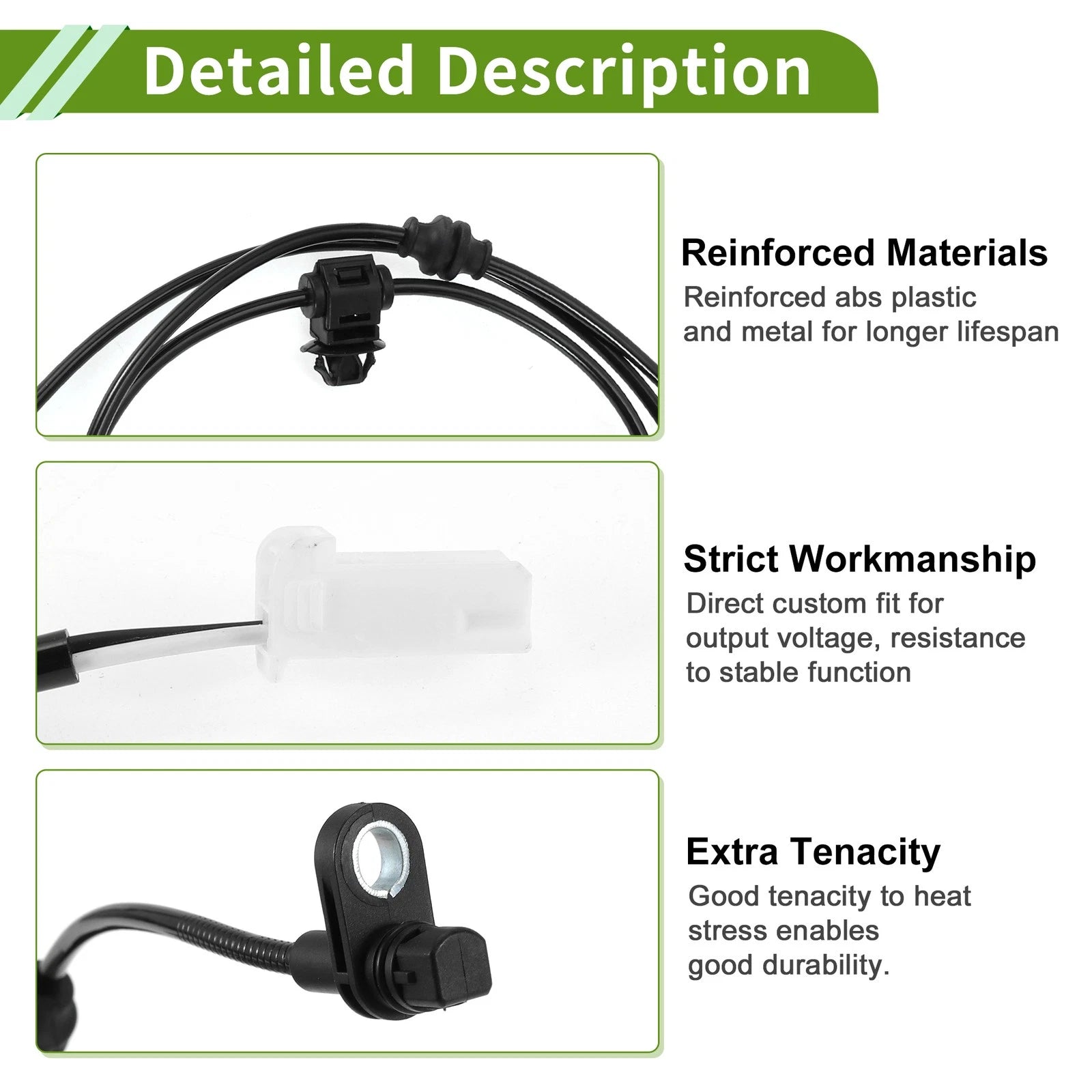 ABS Wheel Speed Sensor Rear Left Replacement for Toyota Yaris iA (2017–2021)