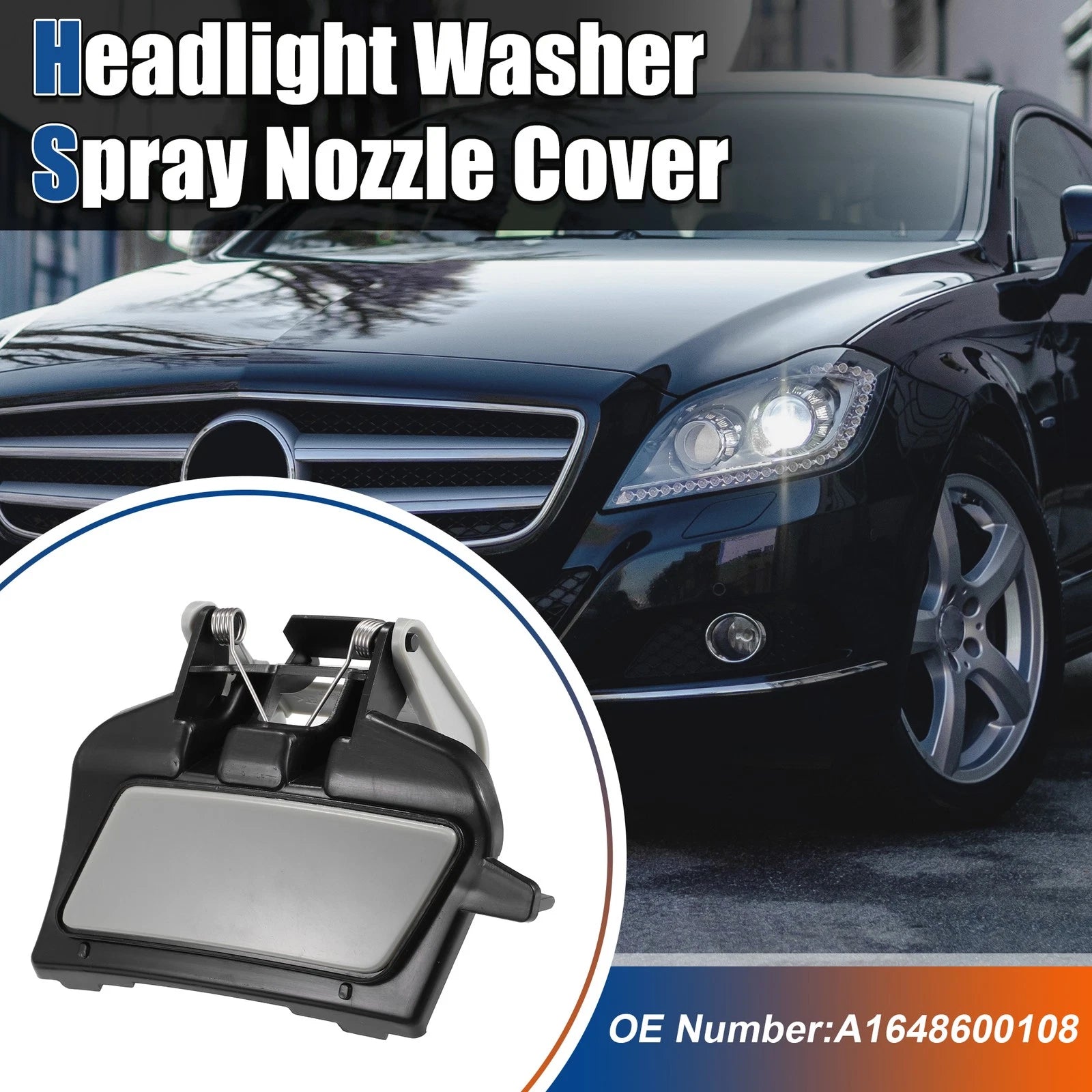 Front Left Headlight Washer Spray Nozzle for Mercedes Benz (2016–2023)