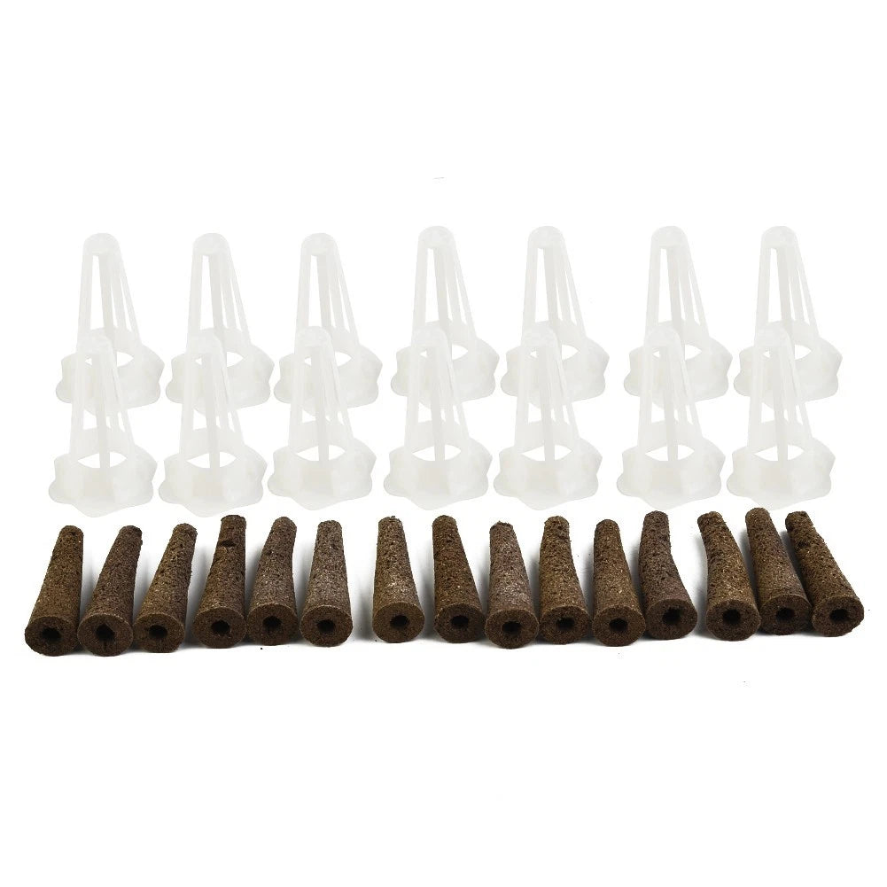 15 Grow Sponges with 15 Planting Basket Kit for Hydroponics