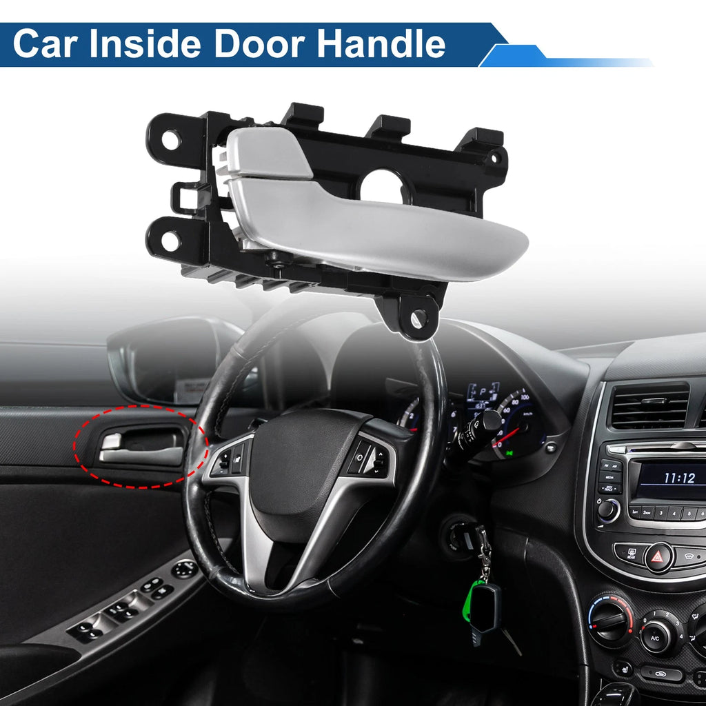 Front Passenger Side Interior Door Handle for Kia K3 (2014–2017) Black Chrome