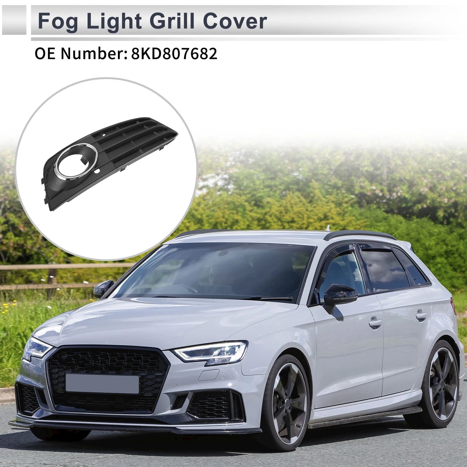 Front Right Fog Light Grill Replacement for Audi A4 (2009–2011)