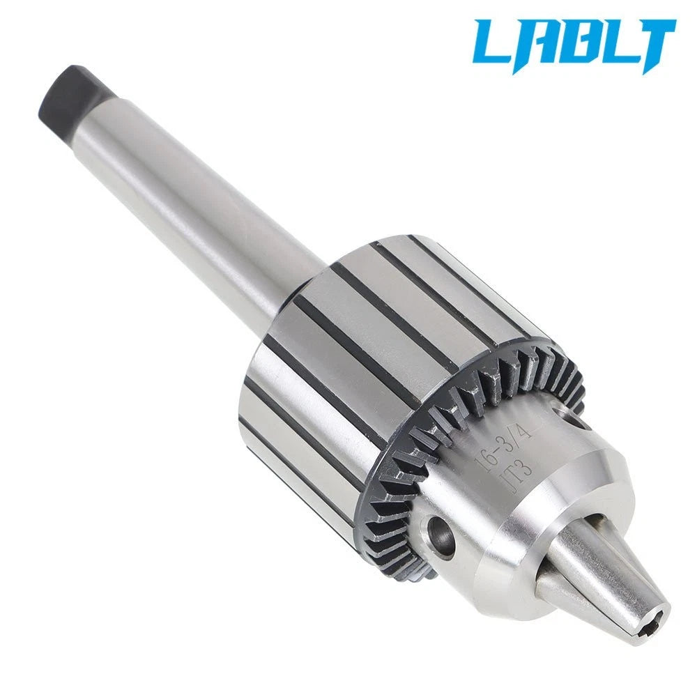 3/4" MT3 Taper Drill Press Chuck for Heavy Duty Use with Chuck Key