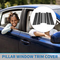 8 Pcs Door Pillar Window Trim Replacement for Toyota Highlander (2014–2019)
