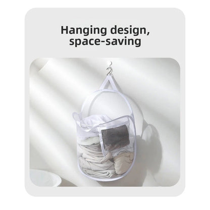 Two Piece Foldable Mesh Laundry Hamper 21x21x2cm