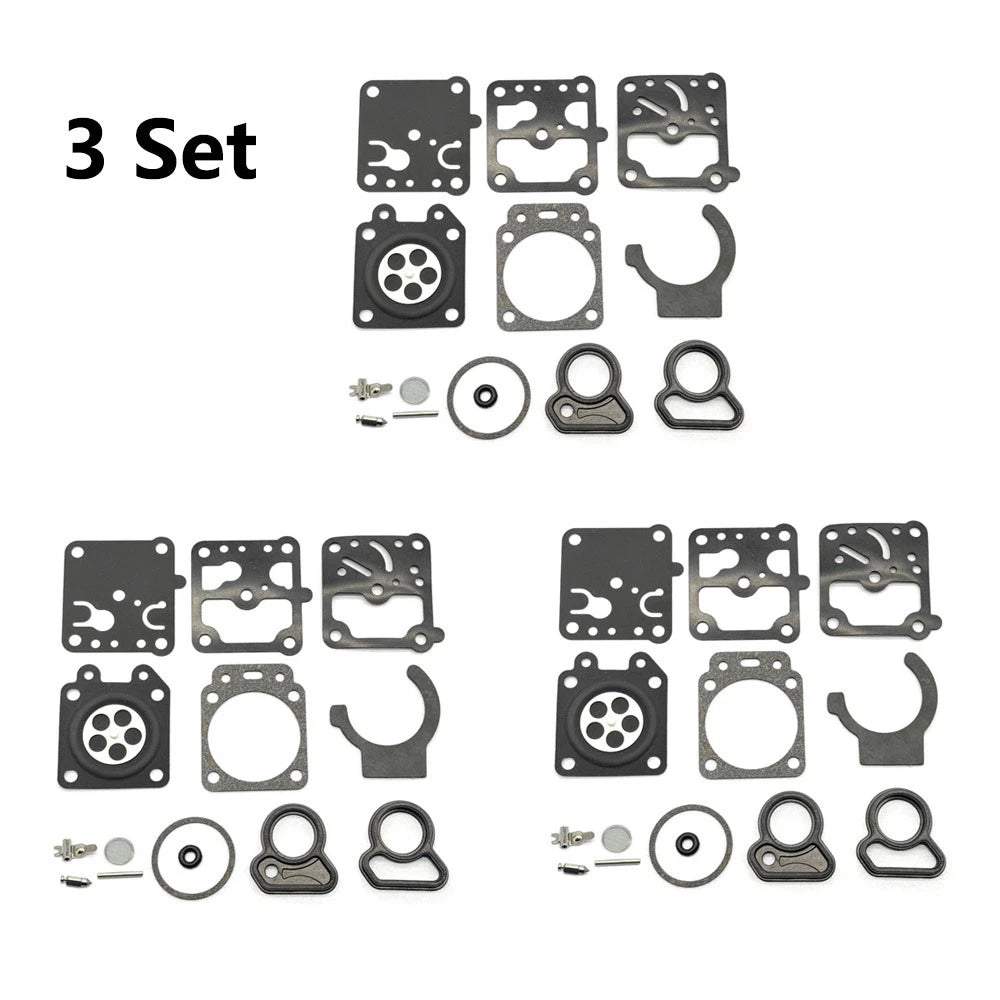 Set of 3 Carburetor Gasket Repair Kits for Walbro K10-WZ K1-WZ WZ Series
