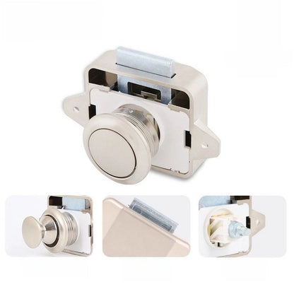 Zinc Alloy Push Button Lock for RV Boat Yacht Doors Drawers (78x45x43mm)