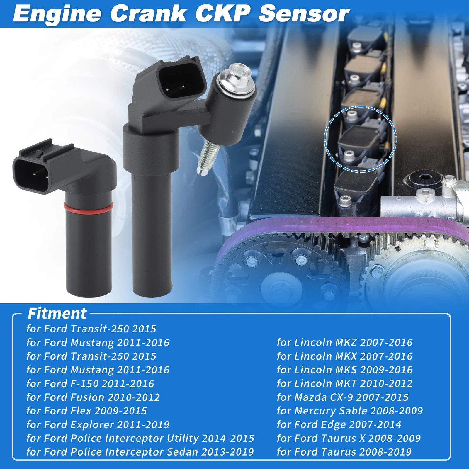 Crankshaft and Camshaft Position Sensors Replacement for Ford Taurus (2008–2019)