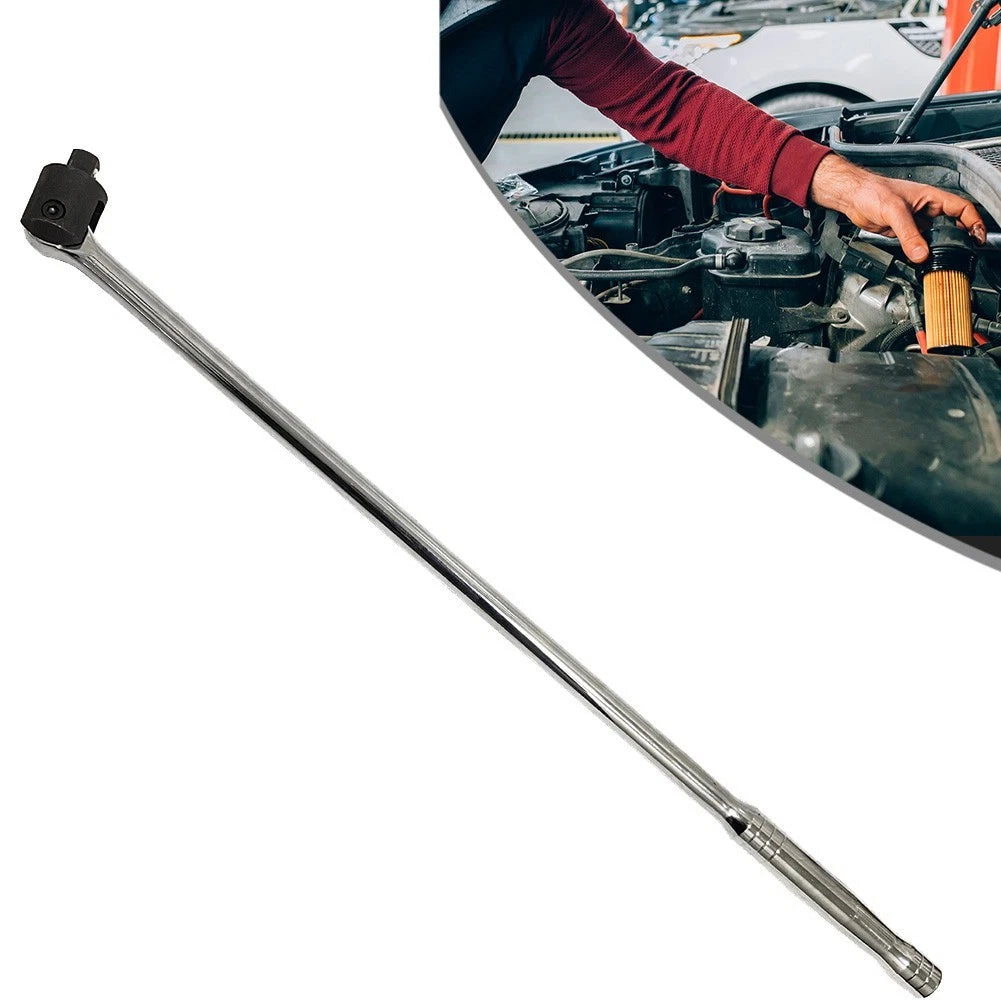 24 Inch Socket Wrench with 180 Degree Swivel Head for Auto and Home Repairs