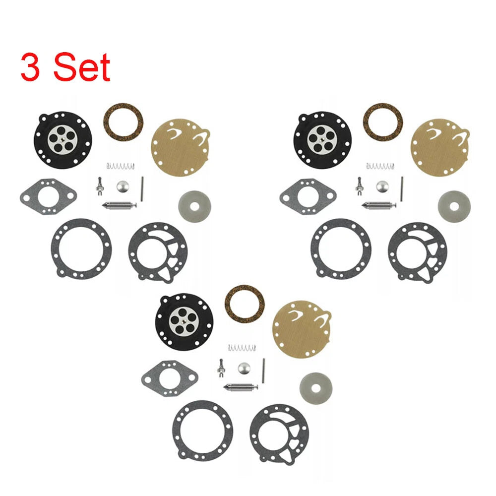 Set of 3 Carburetor Gasket Kit for TILLOTSON RK-83HL RK-113HL RB-42