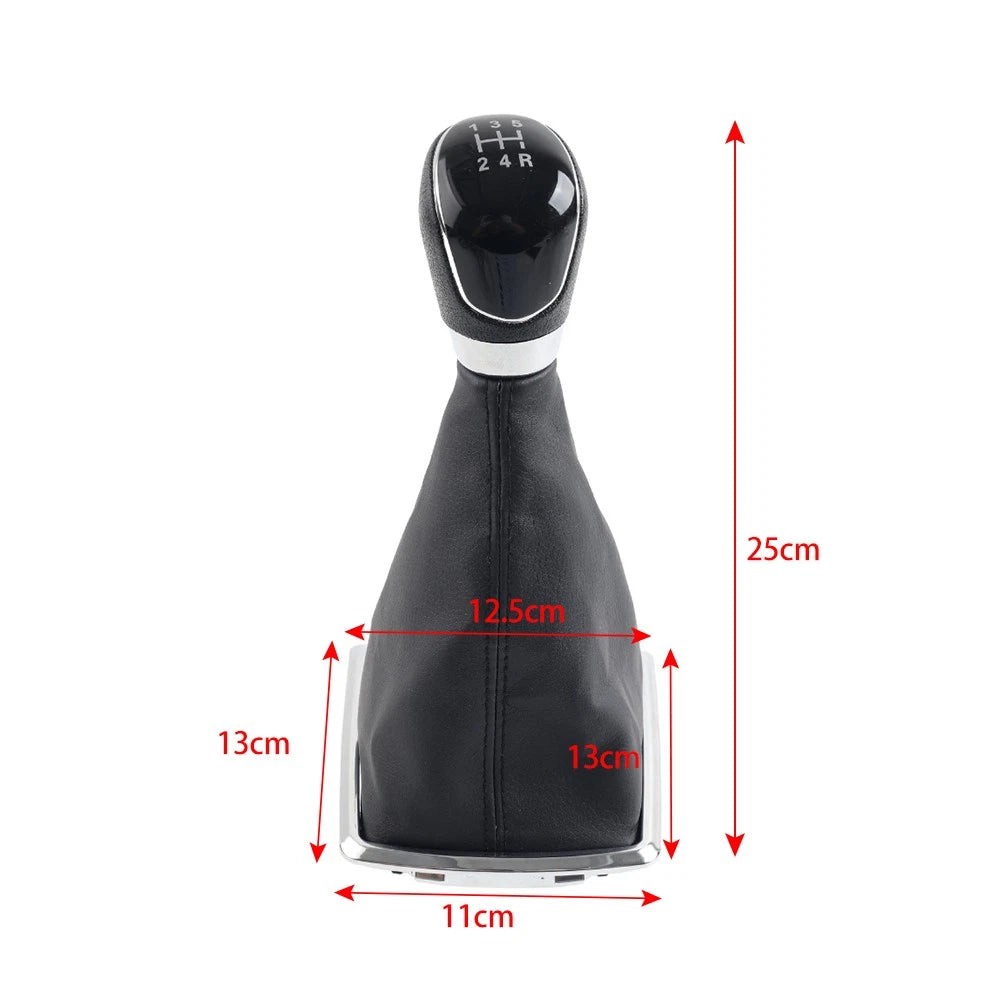 1x Shift Gear Knob for Ford Focus MK2 (2005–2012) 5 Speed Leather Boot