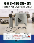 Piston Kit 0.50 with Ring for Yamaha Outboard 60HP 70HP (2-Stroke)