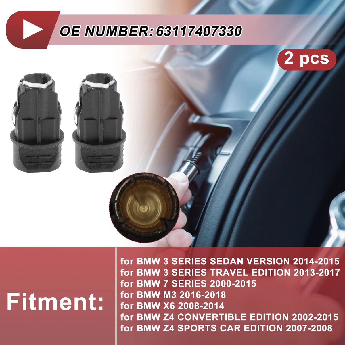 Tail Light Socket Replacement for BMW 3 Series Sedan (2014–2015)