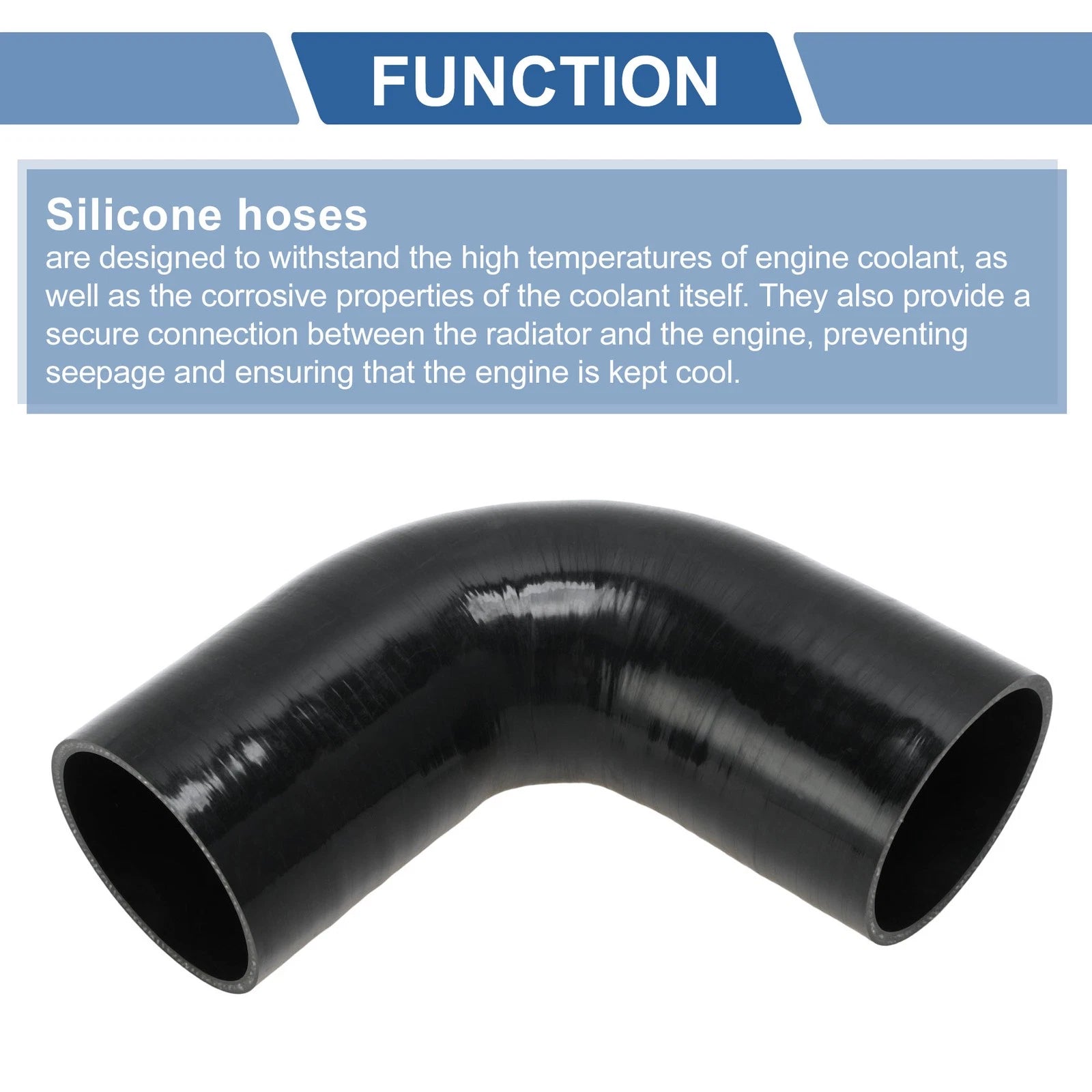 3.5" 90 Degree Silicone Elbow for Intercooler Heater (Universal)