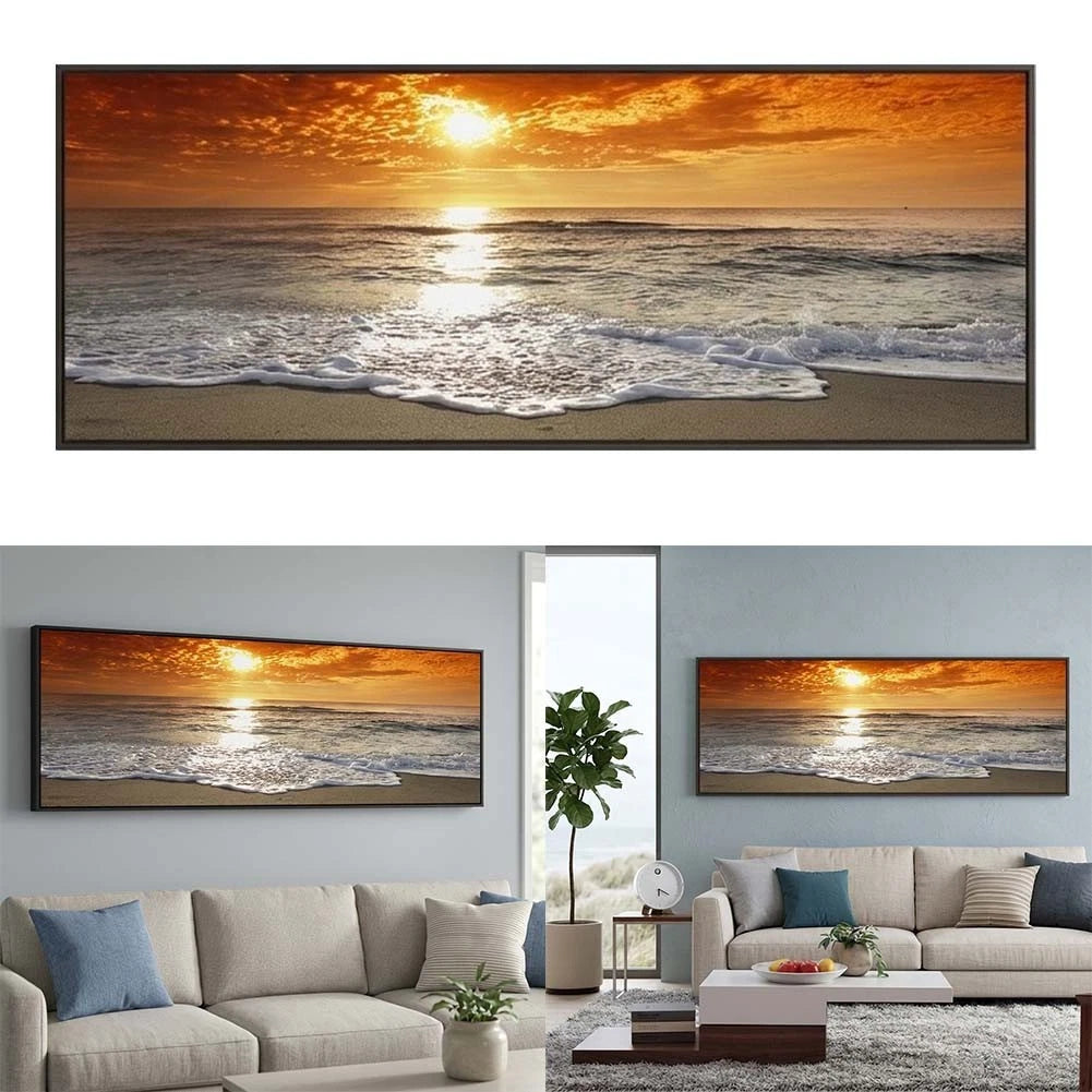 Unframed Canvas Wall Art for Living Room (40x120cm)