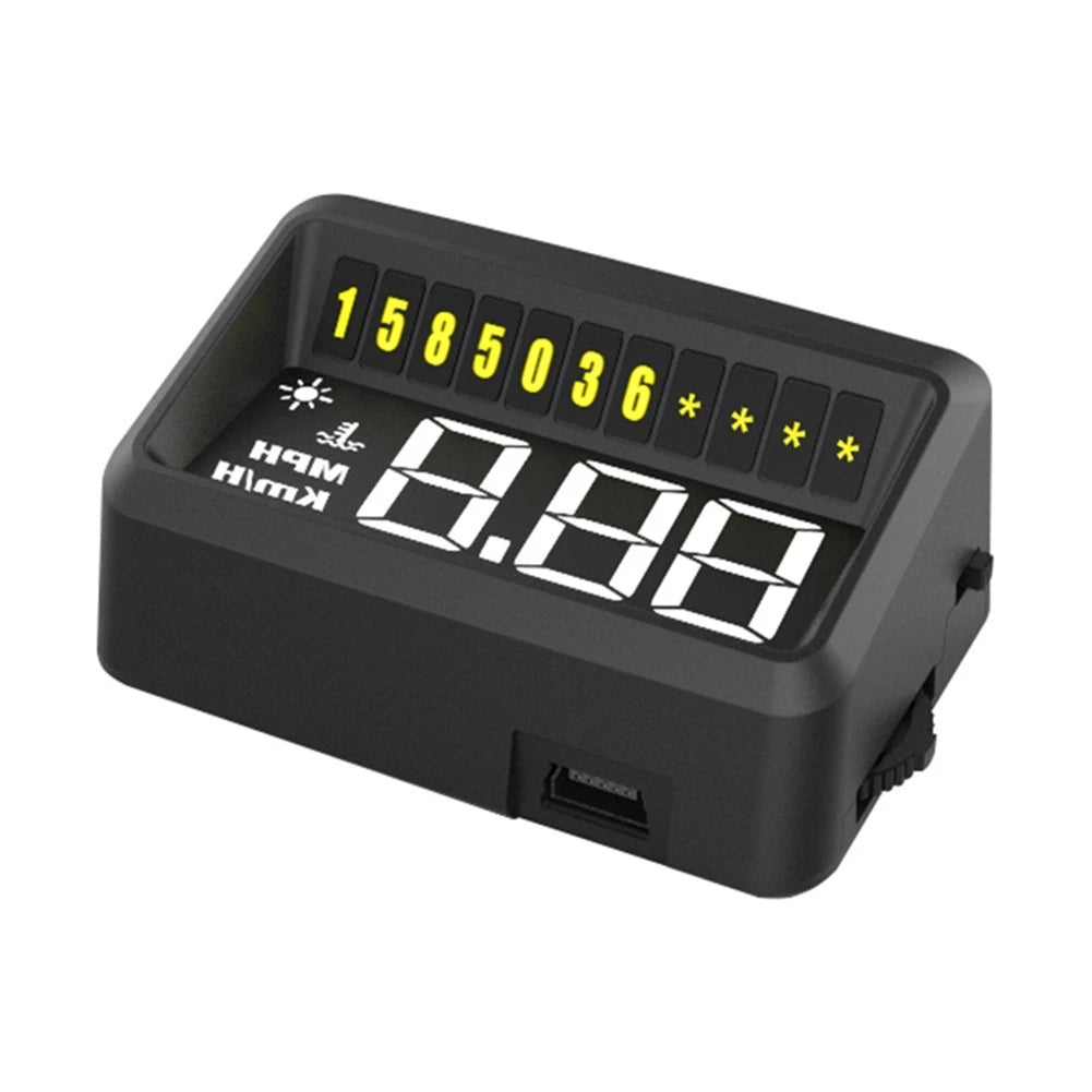 OBD2 HUD Gauge with Temperature Speedometer for Car