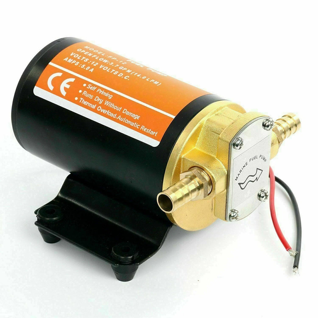 12V Self Priming Impeller Gear Pump for Diesel Fuel Transfer (3.2 GPM)