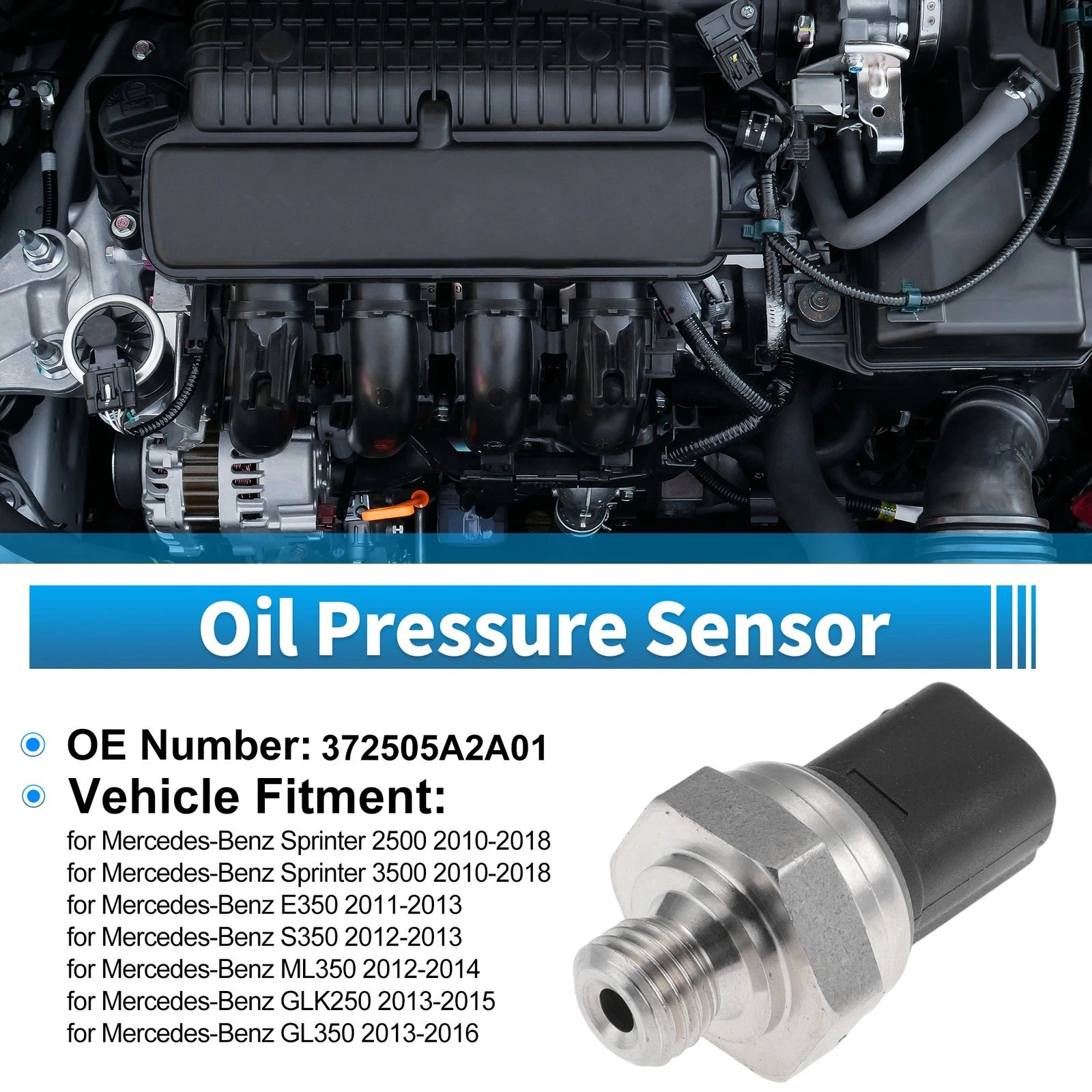 Engine Oil Pressure Sensor Replacement for Mercedes-Benz Sprinter 2500 (2010–2018)