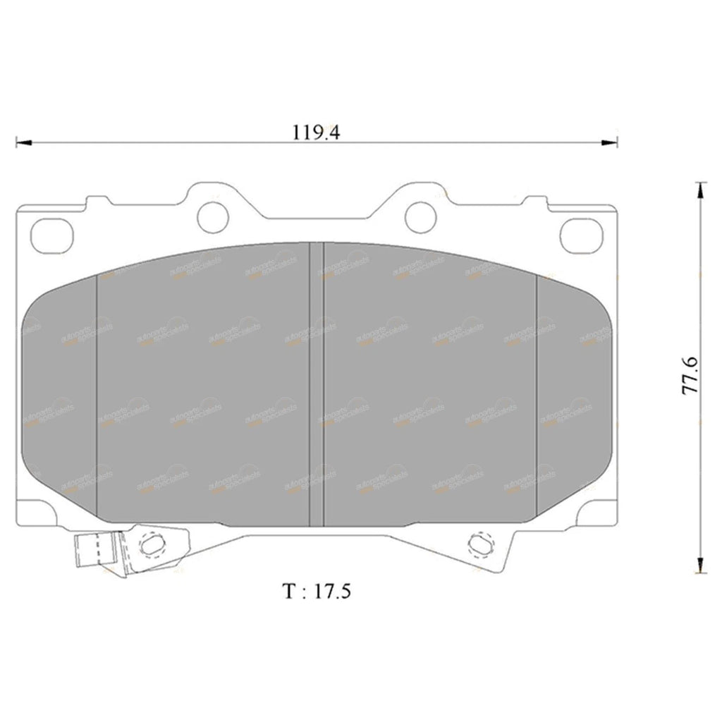 Front Disc Brake Rotors + Bendix 4WD Pads for Lexus LX470 (1998–2007)