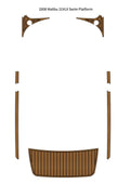 Swim Platform Step Pad for Malibu 21 VLX (2008) - EVA Foam Teak Deck Flooring