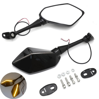 Black LED Indicator Rearview Mirror for Honda CBR600RR (2003–2022), CBR1000RR (2004–2007)