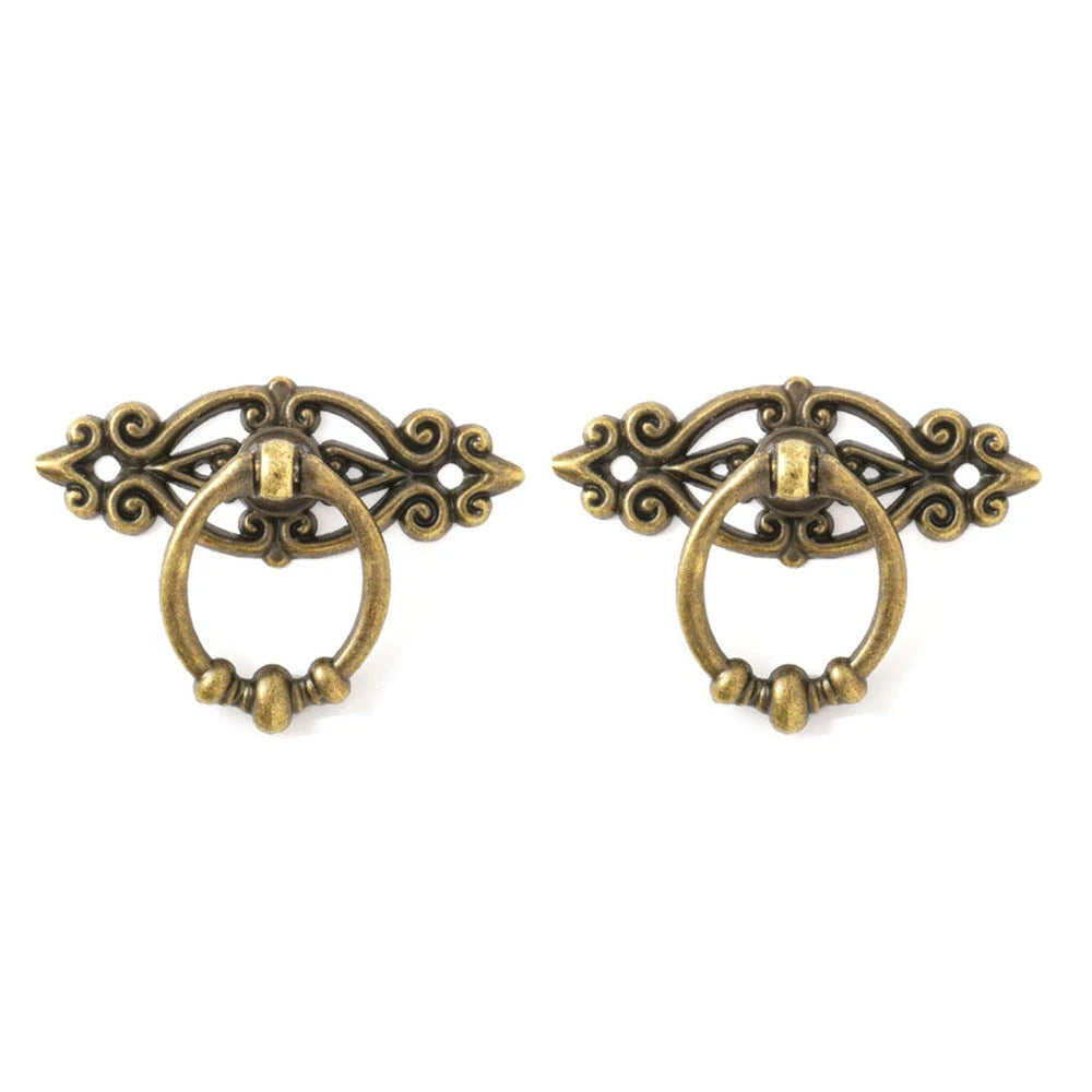 2Pcs Vintage Pull Knob Handle for Jewelry Box Drawer Cabinet