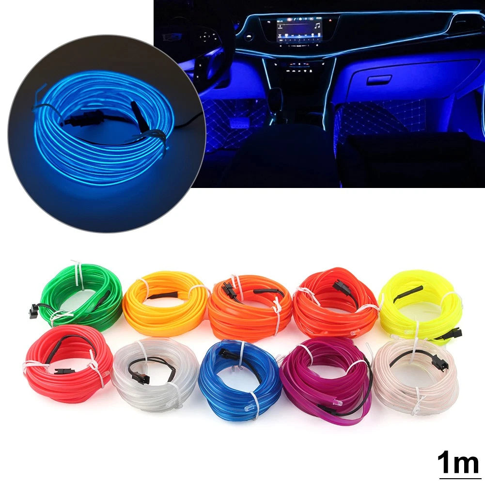 LED Car Interior Atmosphere Strip Lights for Universal Vehicles (1 Meter)