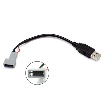 4 PIN Plug USB CD Radio Cable Adapter For Hyundai Sonata Kia KX3 KX5 Sorento
