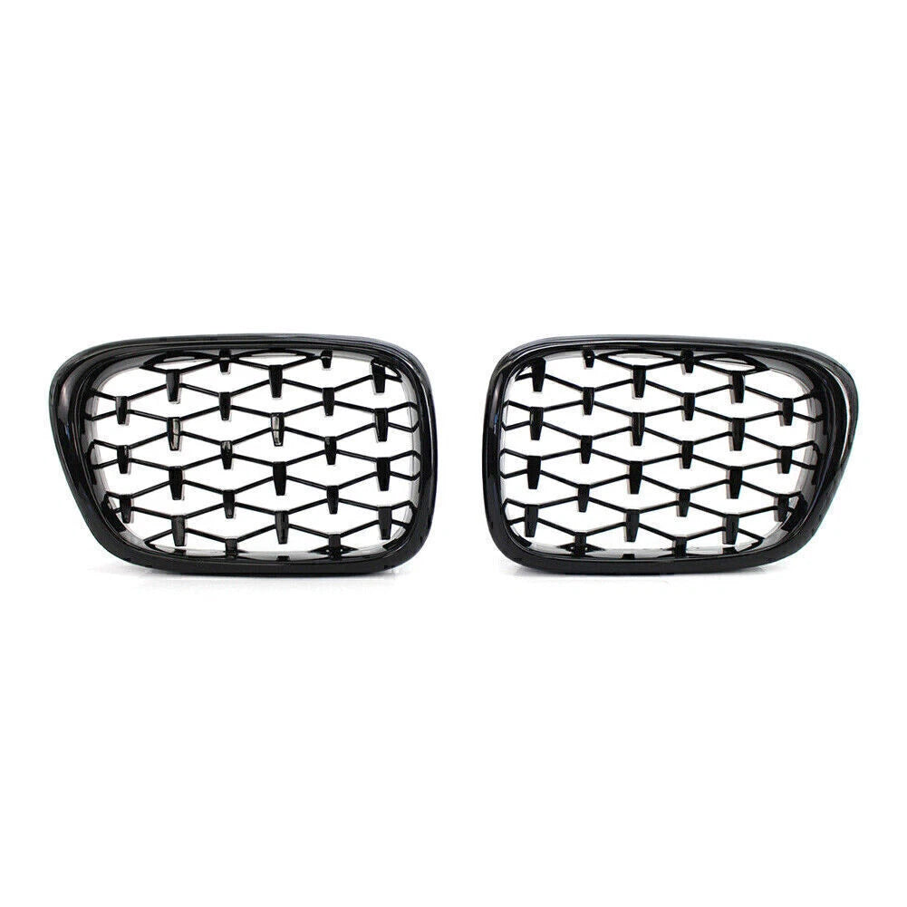 Gloss Black Front Kidney Grille for BMW 5-Series E39 (1999–2003)