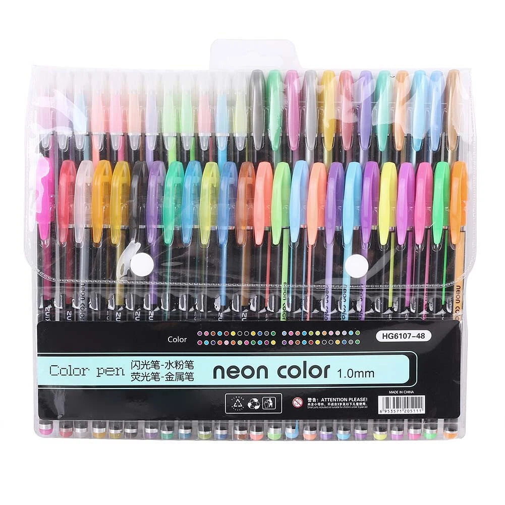 48 Multi Color Gel Pens for Scrapbooking and Drawing