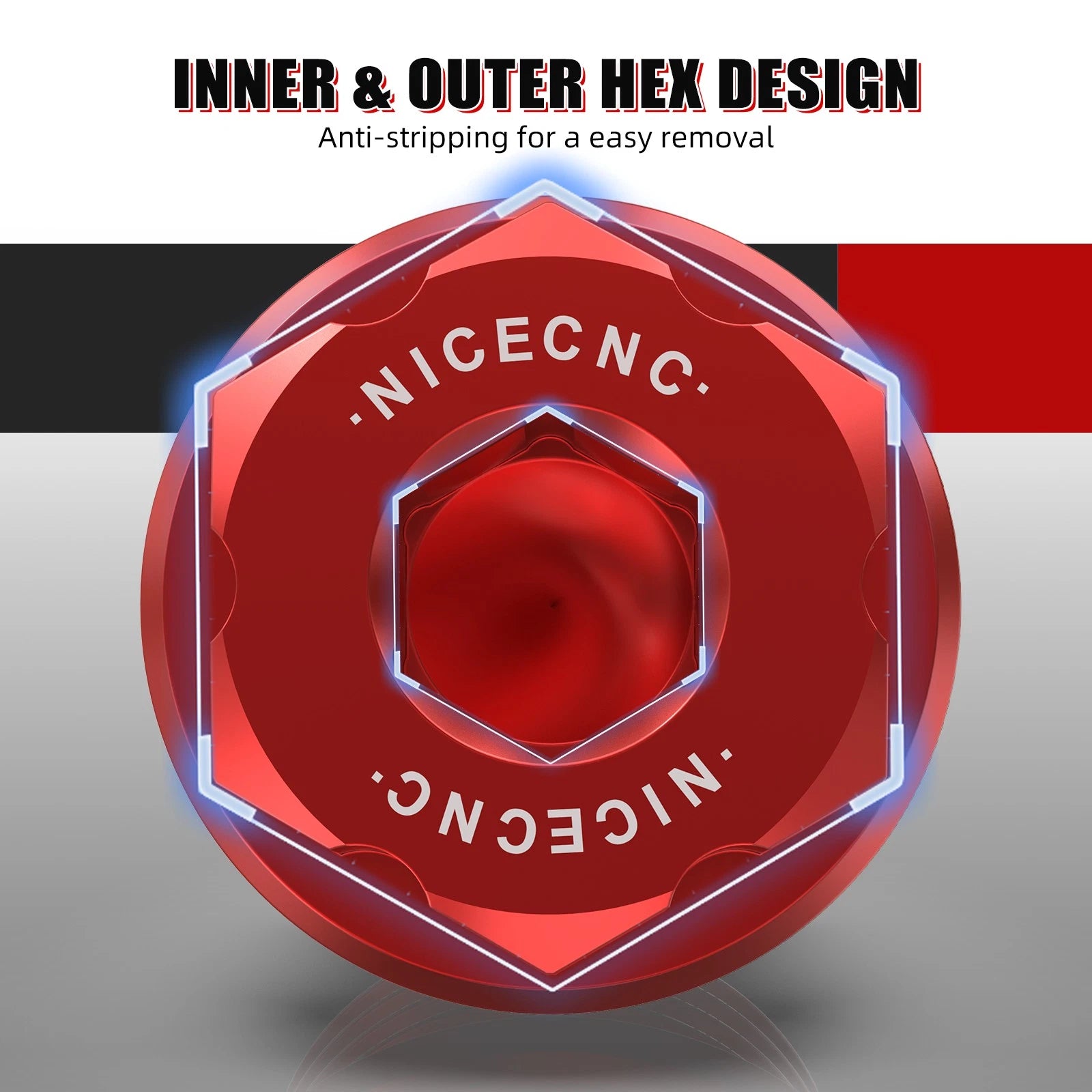 Differential Fill Plug for Can-Am Maverick X3 Commander 800 1000 (2017–2023) Red