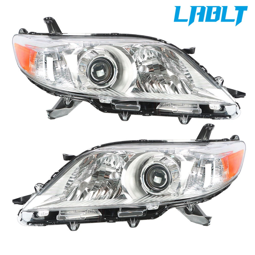 Halogen Headlight Assembly Pair for Toyota Sienna XLE LE (2011–2020)