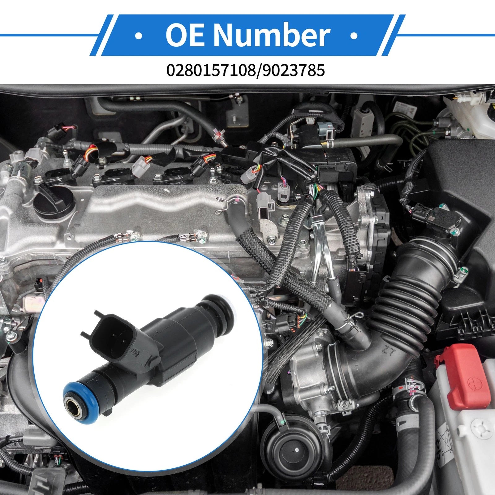 Fuel Injector Replacement for Chevrolet Aveo 1.4 (2010–2016) 1 Pc Black