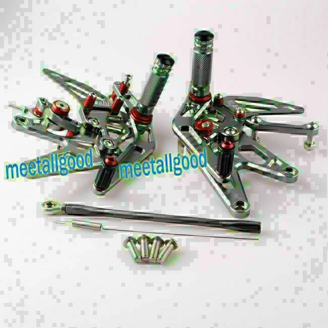 CNC Rearset Foot Pegs for Yamaha YZF R1 (2004–2006) Grey