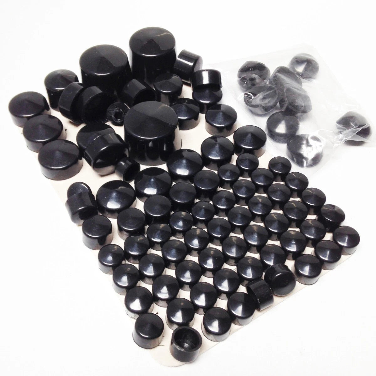 Black Bolt Toppers Caps for Harley Davidson Softail Twin Cam (2000–2006)
