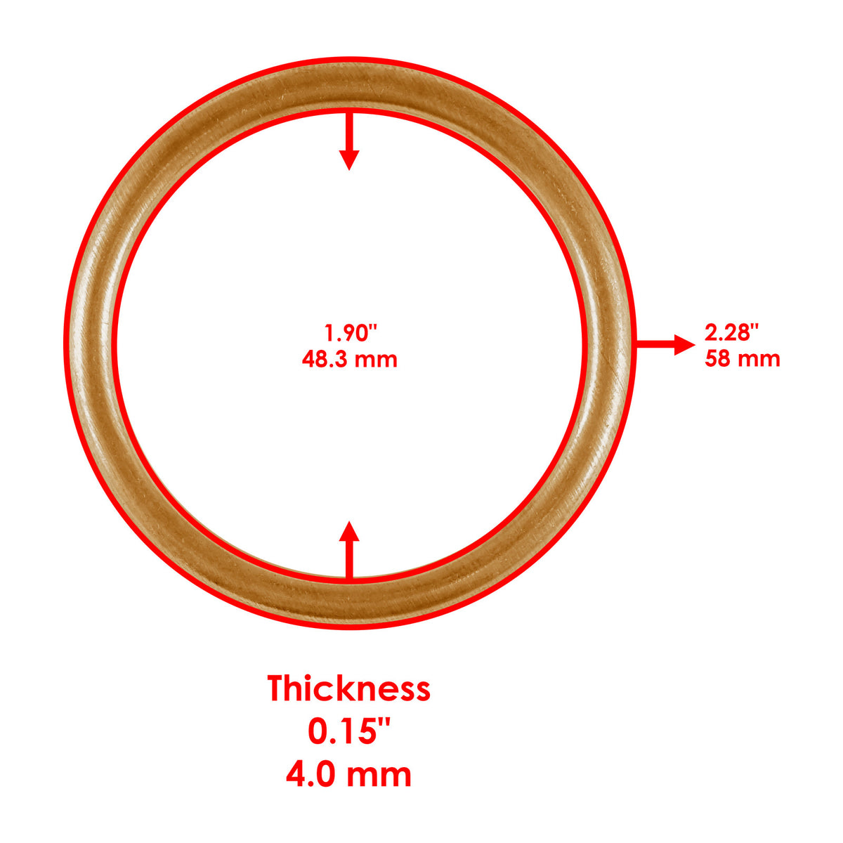 Exhaust Tailpipe Gasket Replacement for Kawasaki (2007–2019)