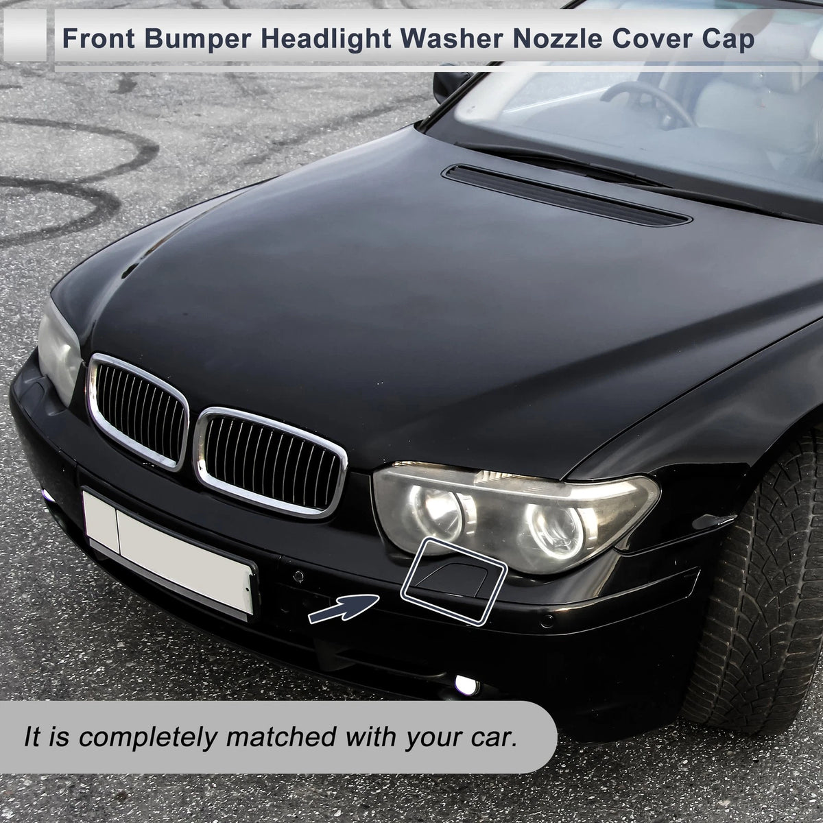 Front Right Headlight Washer Nozzle Cover Cap for BMW 750i (2009–2011)