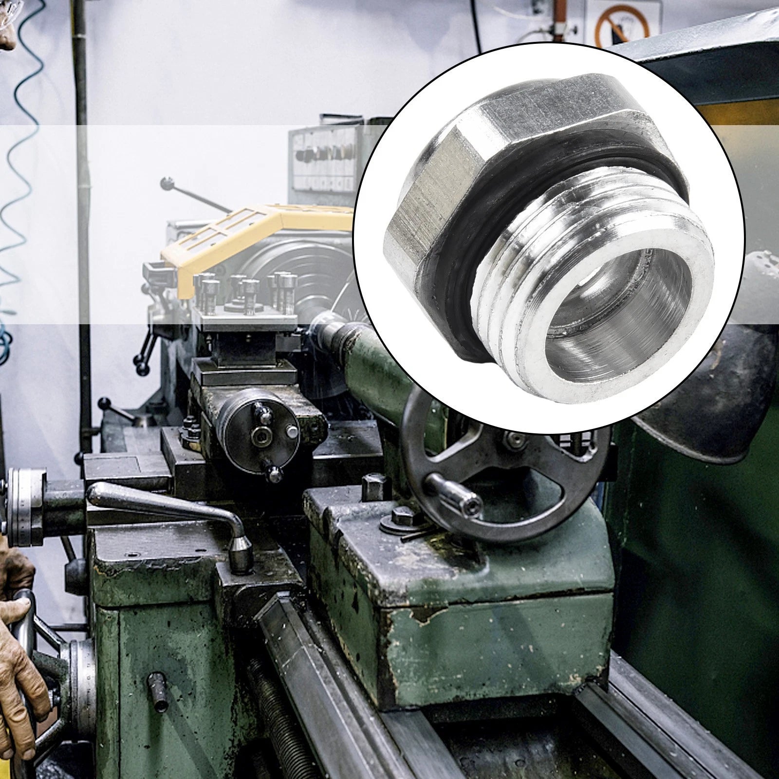 Aluminum Oil Mirror with NPT Thread for Air Compressor (101)