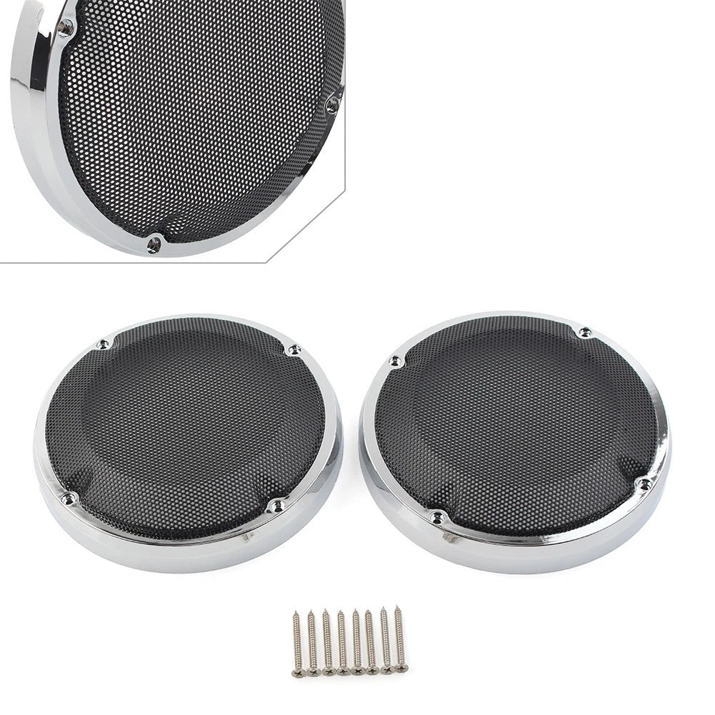 Saddlebag Lid Speaker Grill Mesh Cover for Harley Touring Electra Glide (1983–2020)