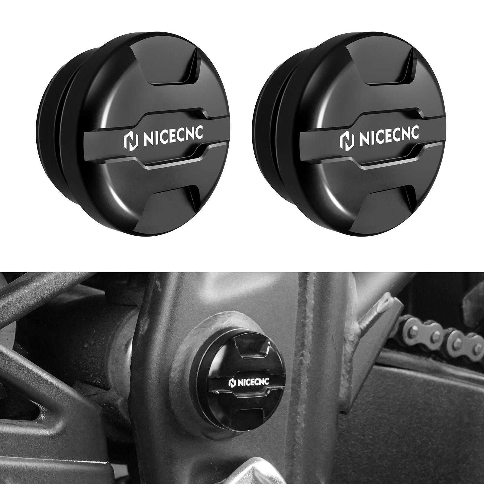 Pair Frame Hole Insert Covers for Yamaha Tenere 700 (2019–2024)