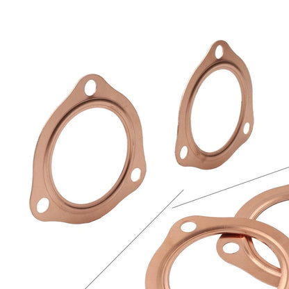 2X 2.5" Copper Header Pipe Collector Flange Gaskets for Chevy SBC BBC
