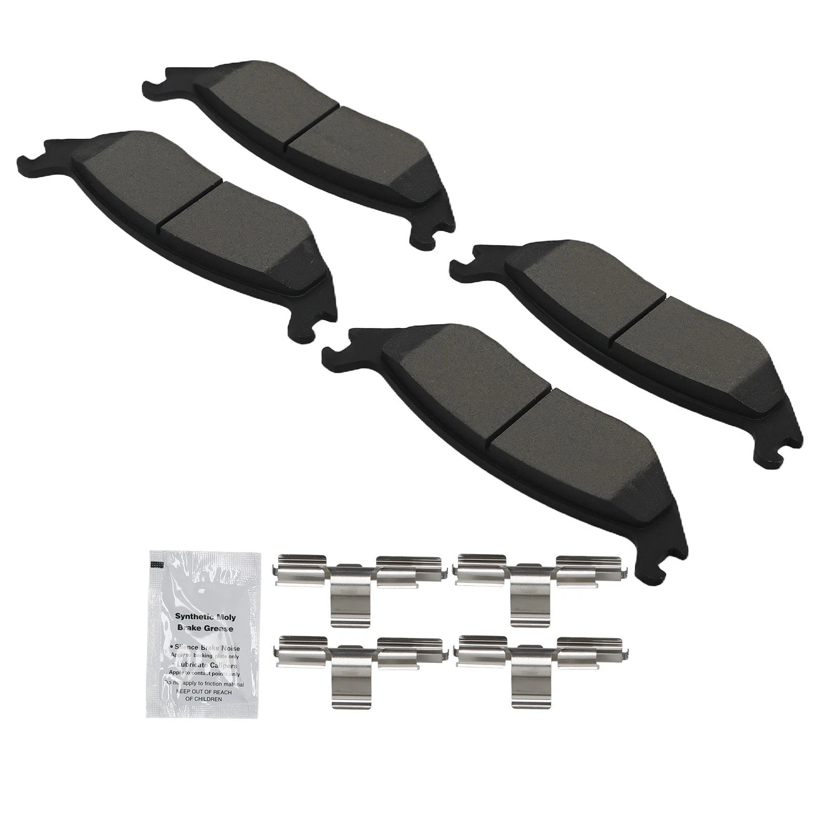 4X Rear Ceramic Brake Pads Set for Dodge Ram 1500 Van (2003), Durango (2003–2009)