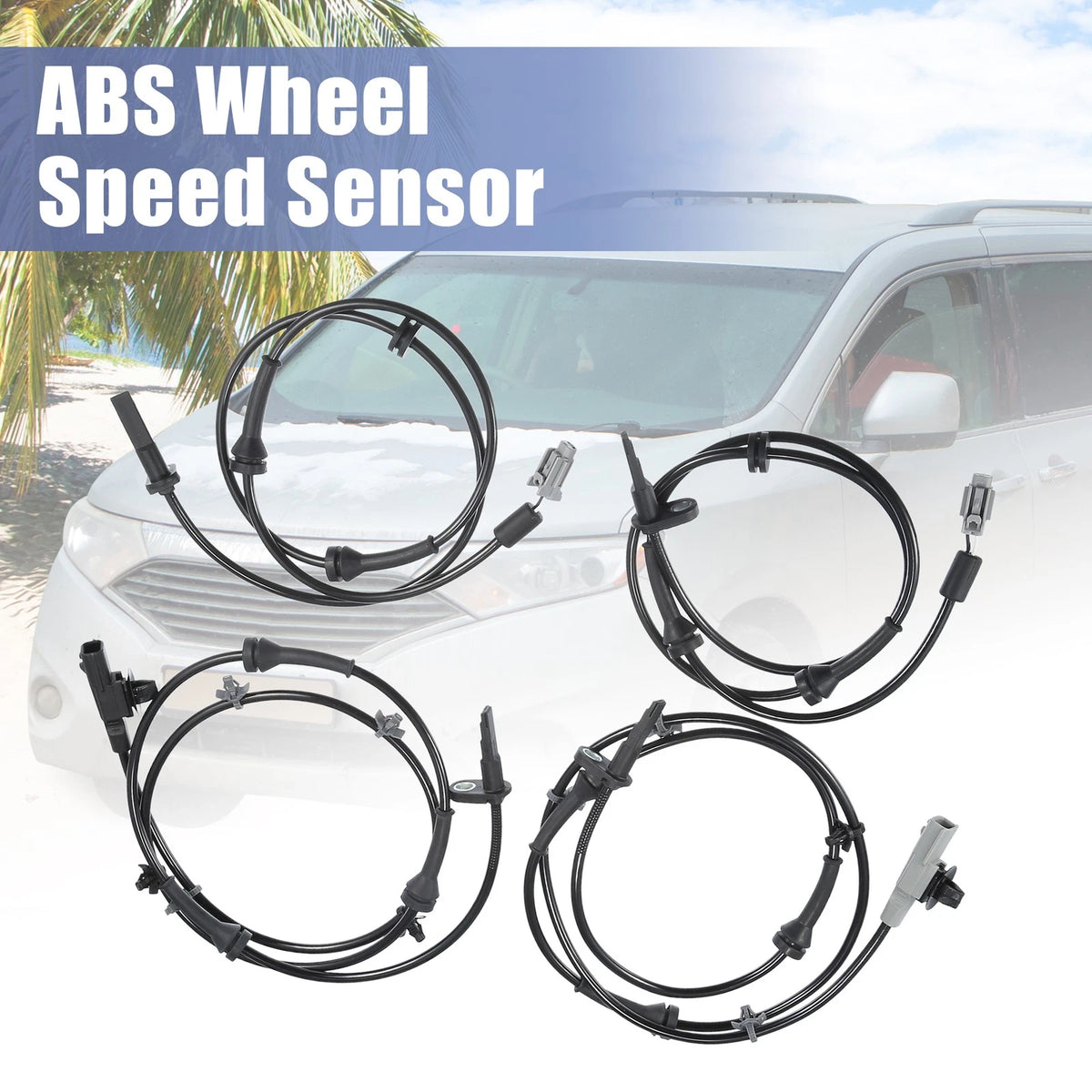 ABS Wheel Speed Sensor Set of 4 No. 47900ZX70A for Nissan