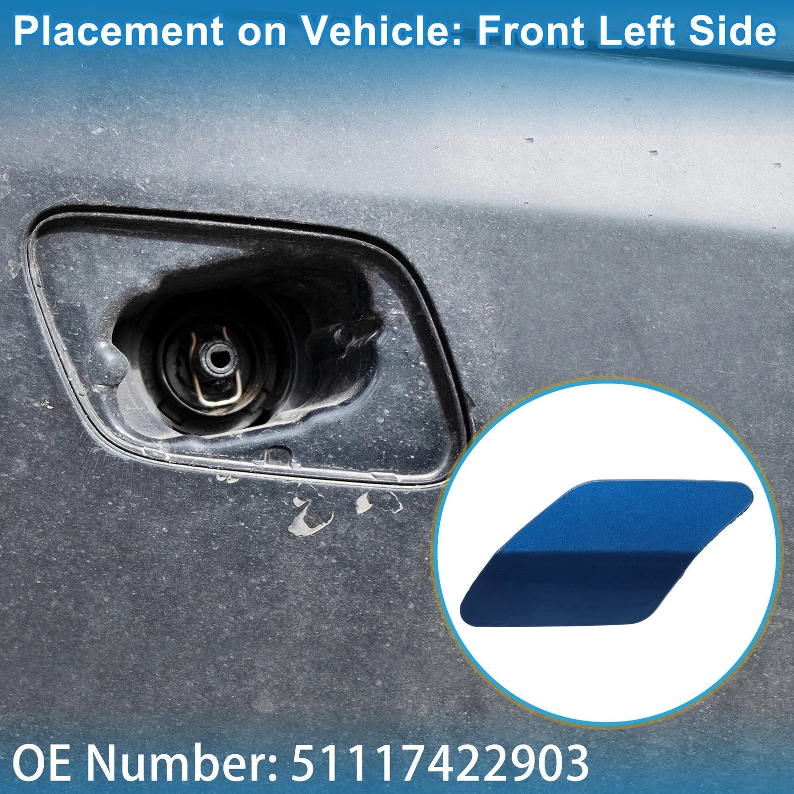 Windshield Washer Nozzle Cover Left for BMW X6 (2015–2019)